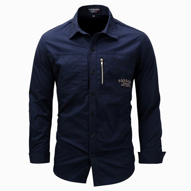 Slim Fit Solid Long Sleeve Shirt