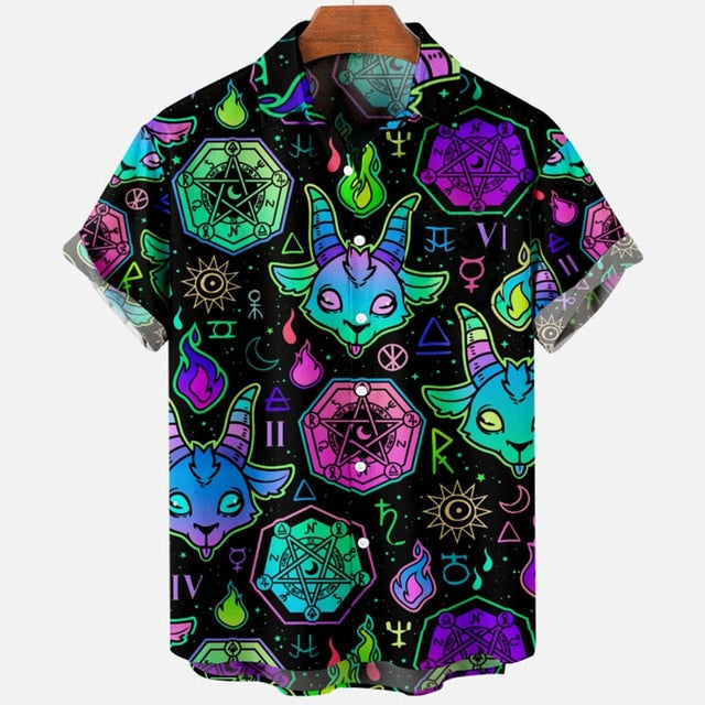 Printed Pattern Short Sleeve Shirt