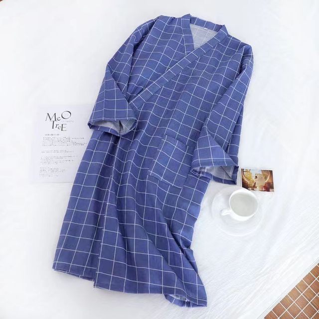 Printed Thin Cotton Sleeping Robe