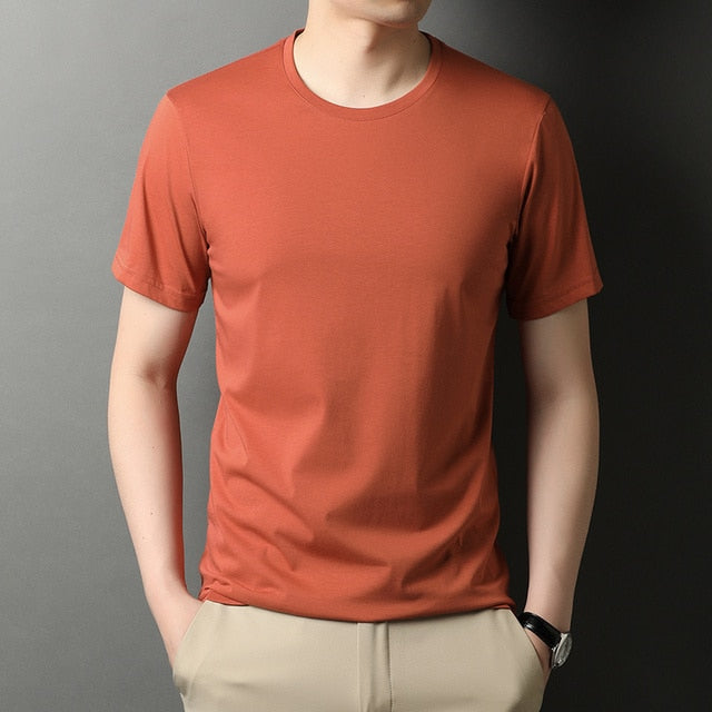 Solid Smooth Cotton T-Shirt