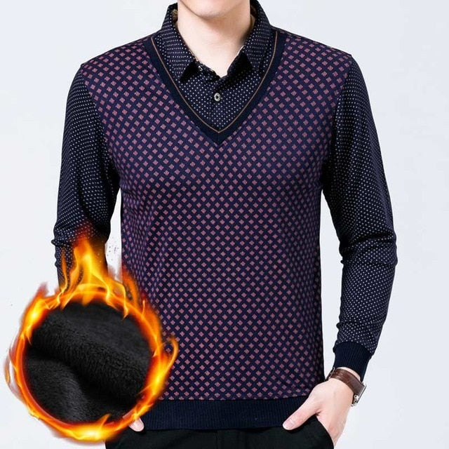 Sweater Combination Style Long-Sleeved Shirts