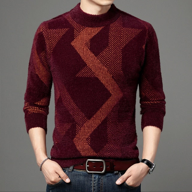 Luxury Knitted Abstract Adorn Sweater