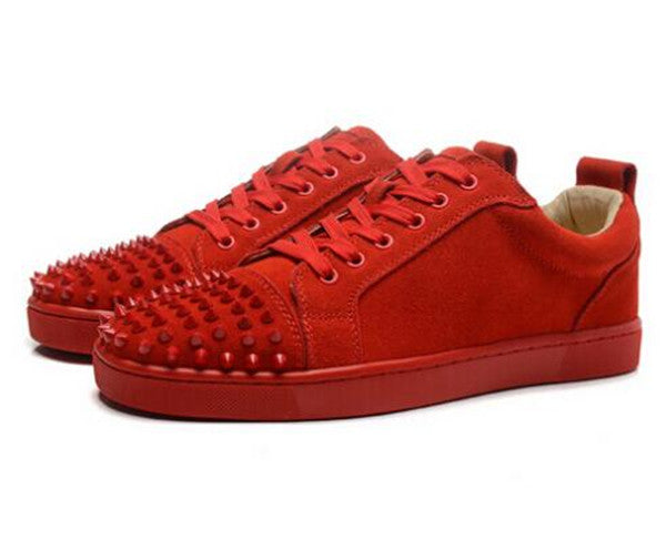 Suede Luxury Toe Spikes Lace Up Men Platform Sneakers