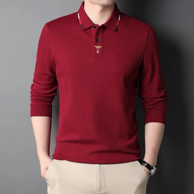 Embroidery Decoration Solid Cotton Polo Shirt