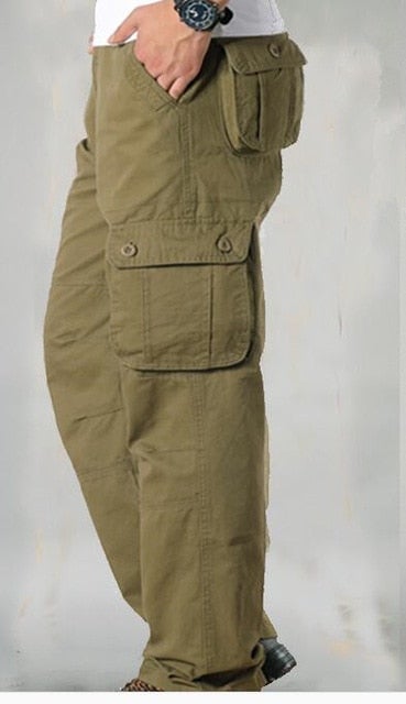 Free Style Cargo Multi Pocket Solid Color Man's Pants