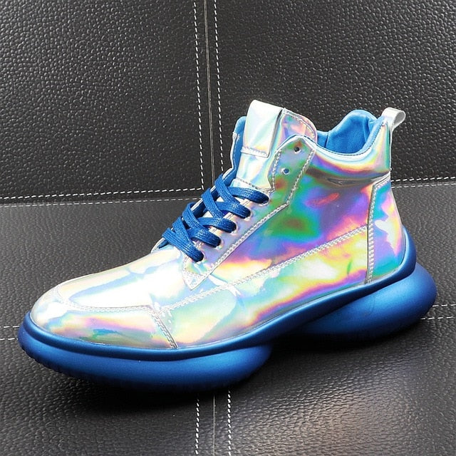 Youth High Top Bling Casual Design Men Sneaker