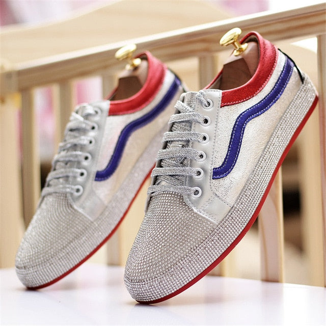 Shine Flat Low Top Lace Up Casual Men Sneaker