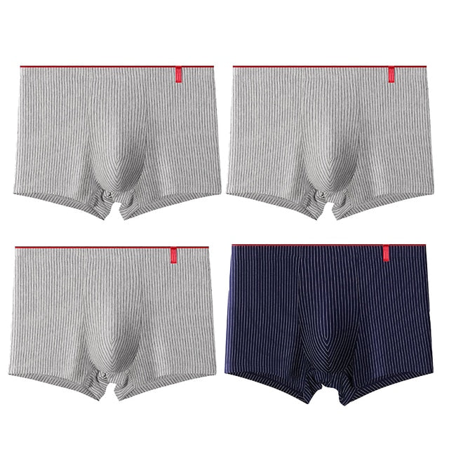 4 Pcs Sexy Stripe Boxer