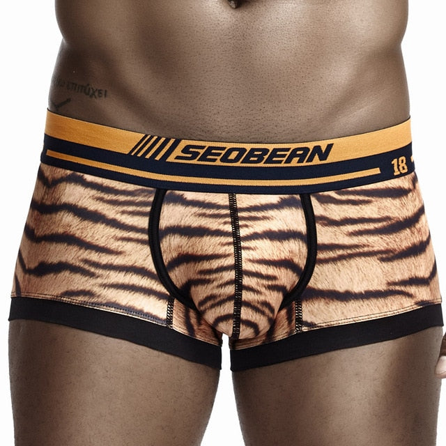 Tiger Stripe Style Low Waist Boxers