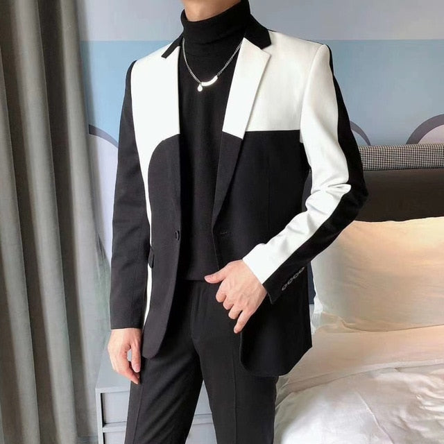 Sophisticated Mix Color Party Blazer