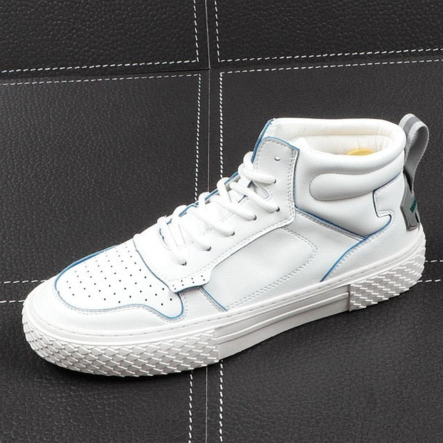 Youth Trend White High Top Thick Bottom Men Sneakers