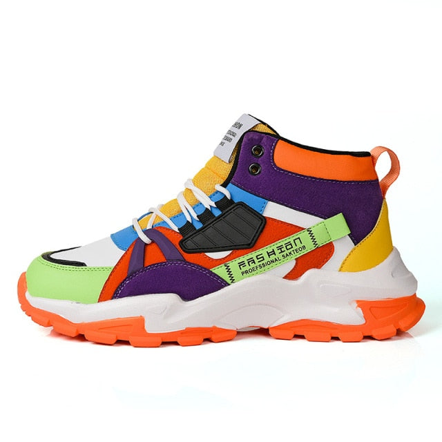Vibrant Colorful Style High Top Sneakers