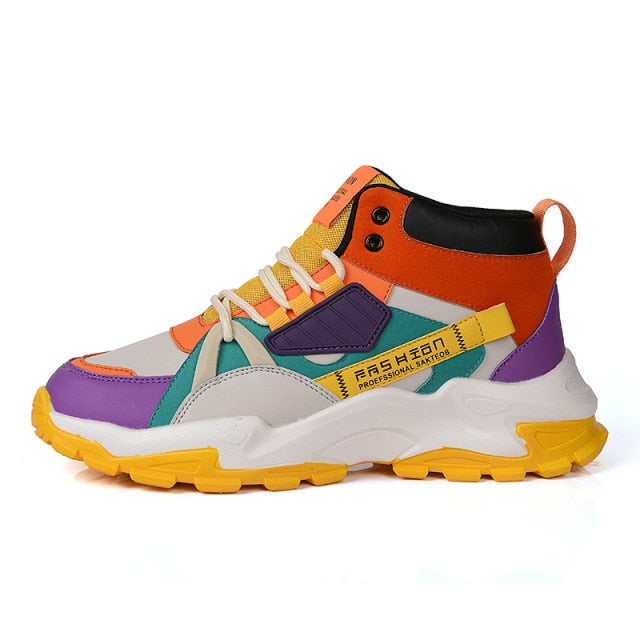 Vibrant Colorful Style High Top Sneakers