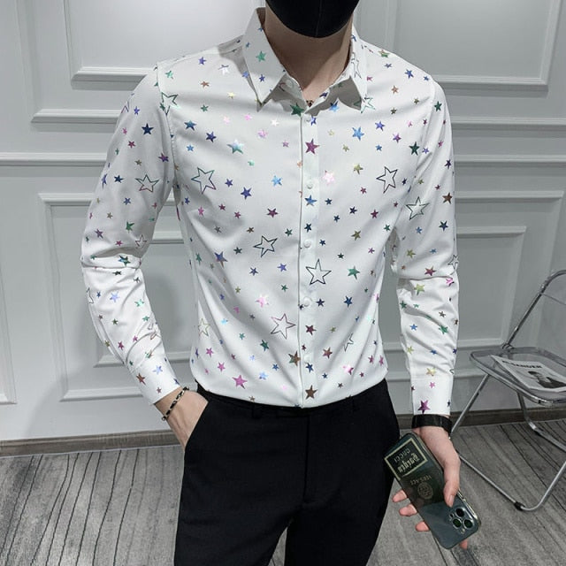 Colorful Starts Printed Long Sleeve Shirt