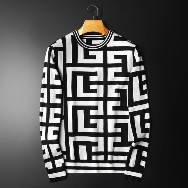 Maze Brownie Contrast Sweater
