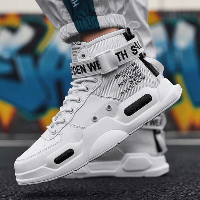 High Top Casual Letter Print Men Sneakers