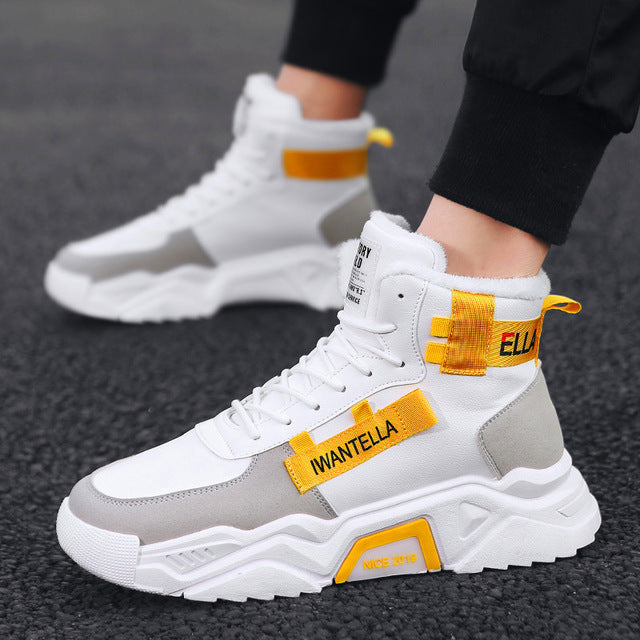 High Top Soft Casual Leisure Breathable Flat Style Men Sneaker