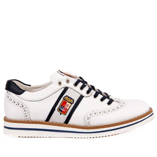 Basic Genuine Leather Casual Flat Low Top Style Men Sneaker