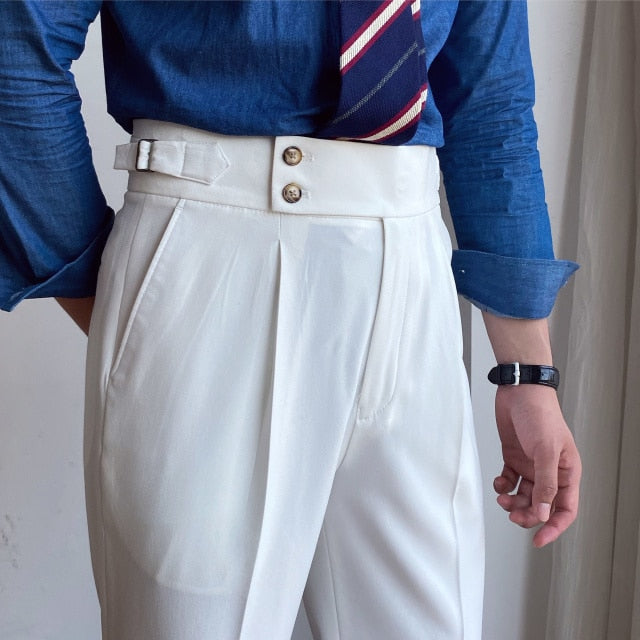 Formal British High Waist Straight Pants
