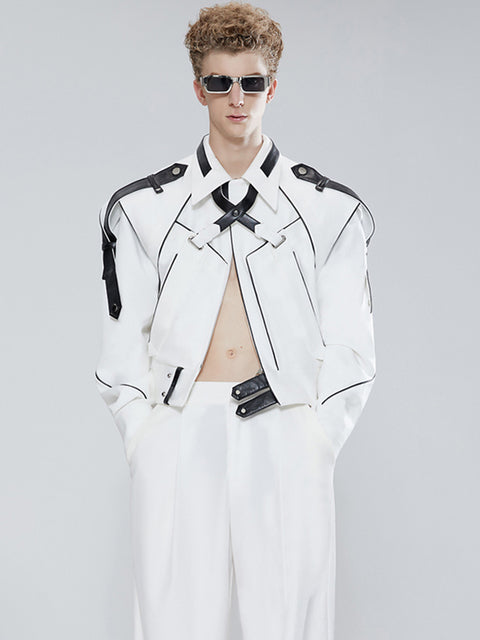 X Warrior Short Patchwork Leather Jackets