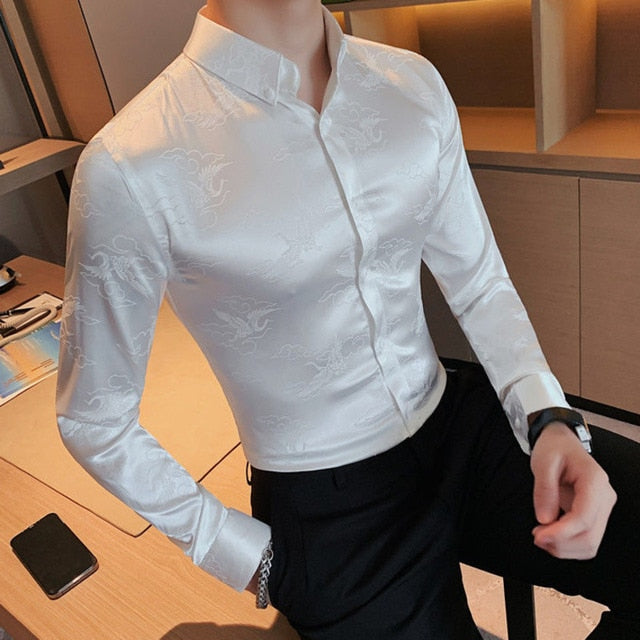 Chinese Dragon Pattern Fit Shirt