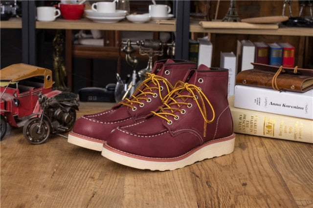 Goodyear Welted Vintage Genuine Leather Ankle Boots