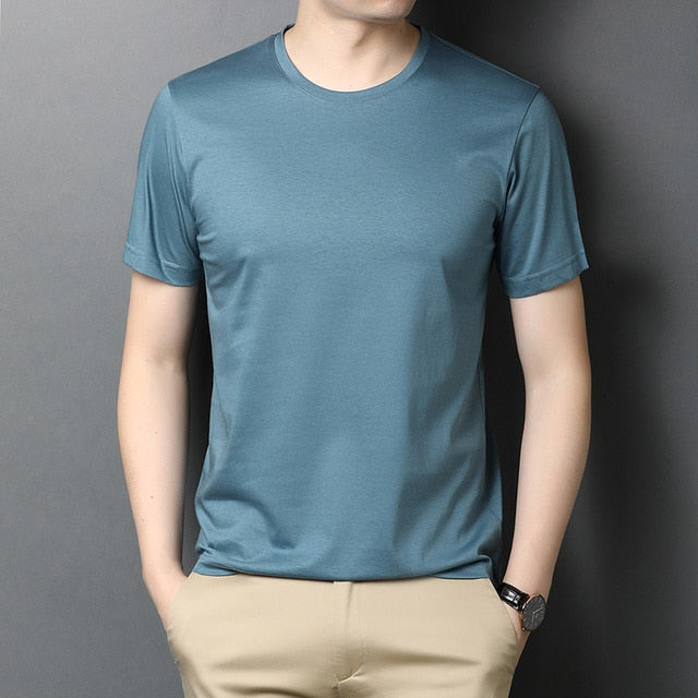 Solid Smooth Cotton T-Shirt