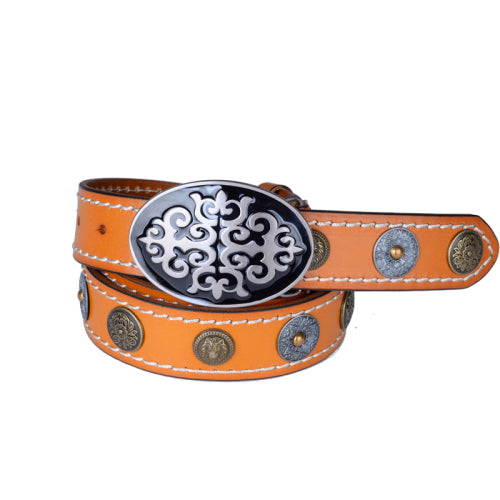 Gladiator Metal Leather Belt