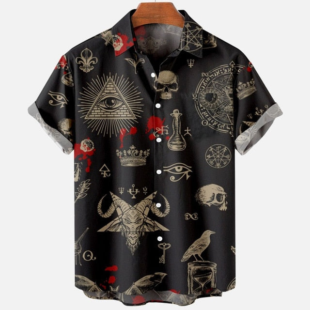 Printed Pattern Short Sleeve Shirt