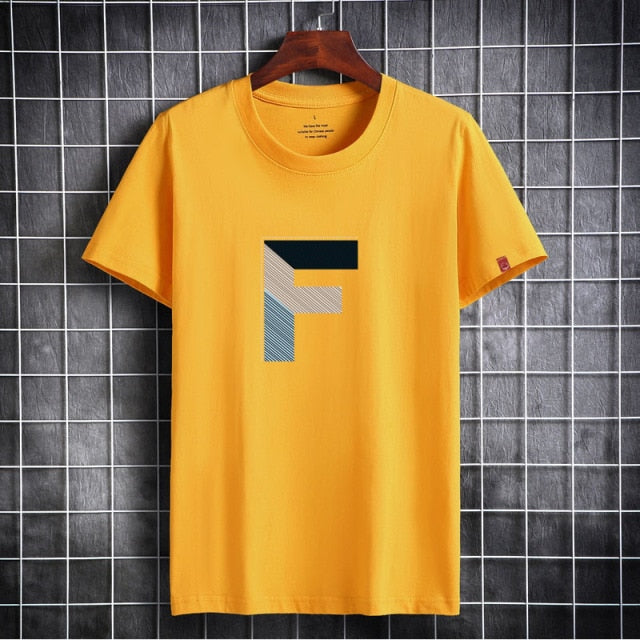 F Printed Cotton T-Shirt