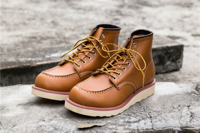 Goodyear Welted Vintage Genuine Leather Ankle Boots