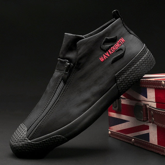 Warm Winter Fashion Fur Zipper Men Boots