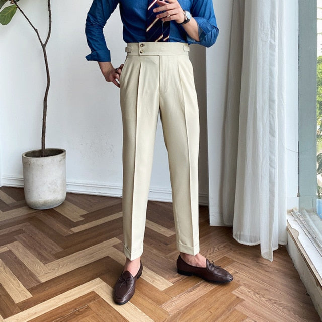 Formal British High Waist Straight Pants