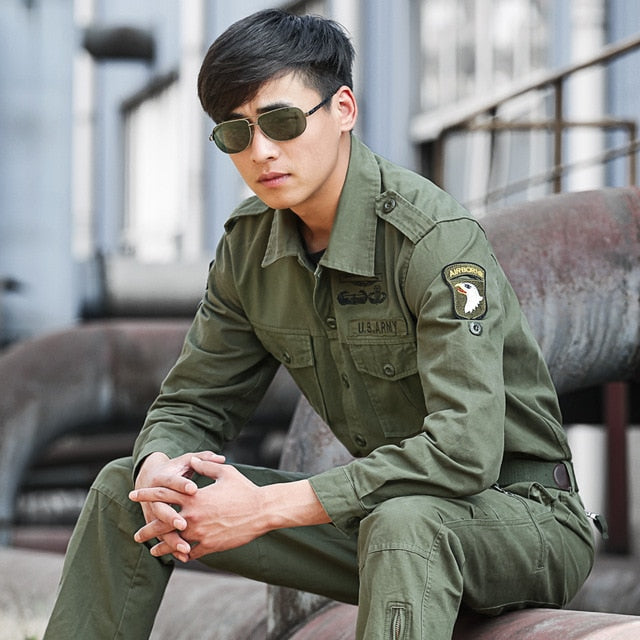 Airborne Safari Military Cargo Style Men Shirts