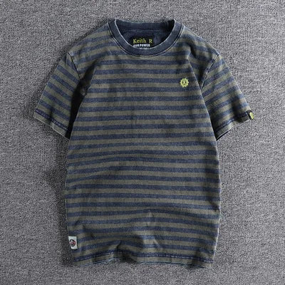 Simple Round Neck Striped T-Shirt