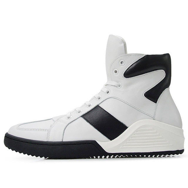White Black Red High Top Style Men Sneaker