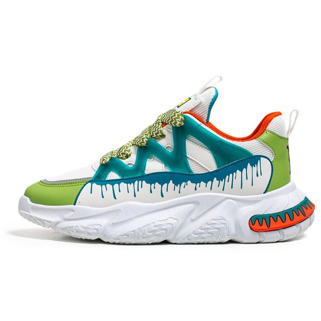 Hip-Hop Mixed Color Air Mesh Sneakers