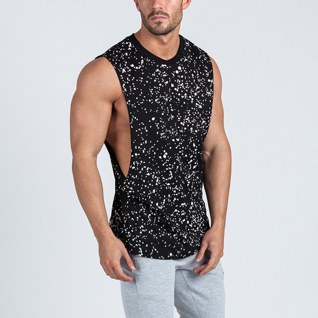 Solid and Paint Splatter Style Tank Top
