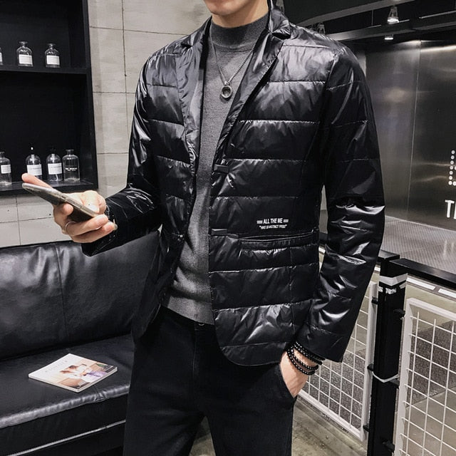 Solid Lightweight Turn Down Collar Casual Style Men Jacket