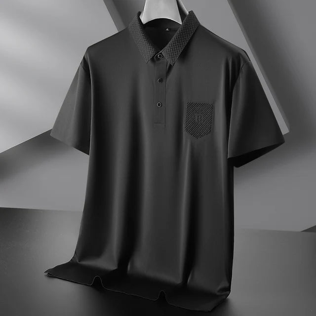 Summer Casual Solid Seamless Polo Shirt