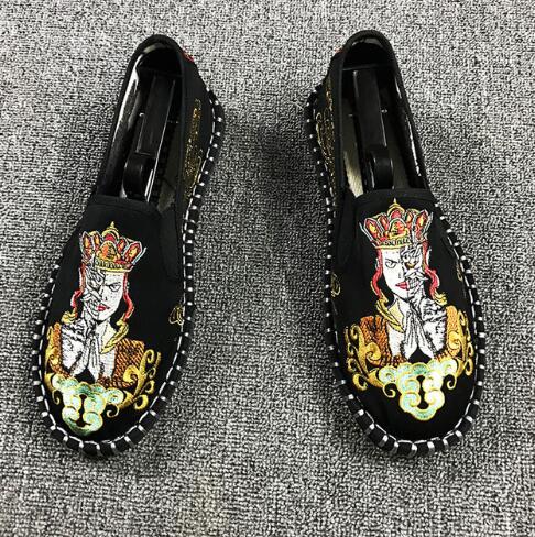 Canvas Vintage Mix Chinese Traditional Style Men Slip On Shoes - FanFreakz