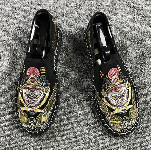 Canvas Vintage Mix Chinese Traditional Style Men Slip On Shoes - FanFreakz