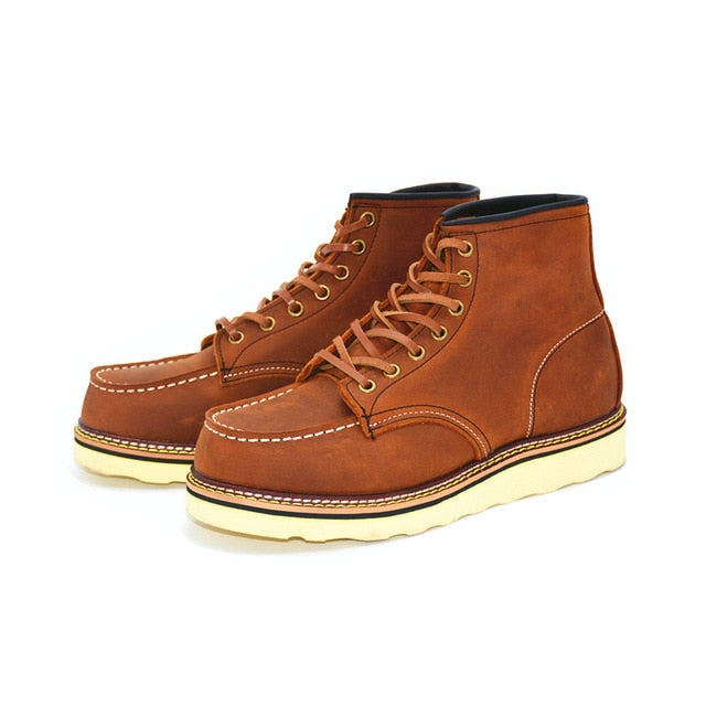 Goodyear Welted Vintage Genuine Leather Ankle Boots