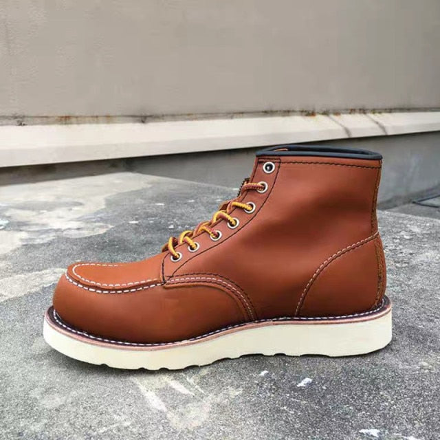 Goodyear Welted Vintage Genuine Leather Ankle Boots