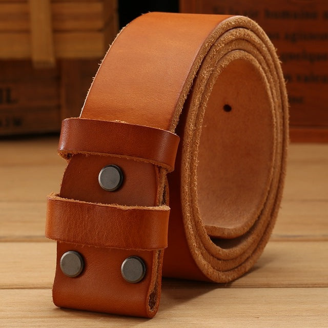 Gold Animal Big Oval Buckle Design Men Belt