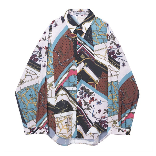 Streetwear Hip Hop Party Dress Men Loose Long Sleeve Casual Shirt