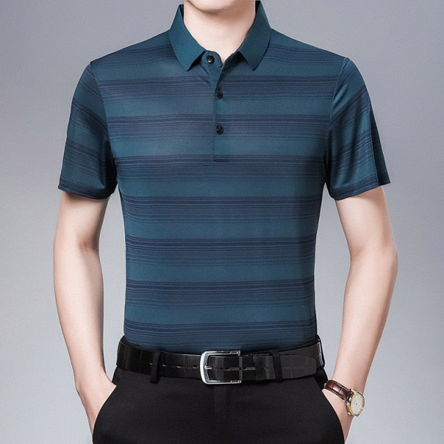 Fades Horizontal Stripes Decorated Polo Shirt
