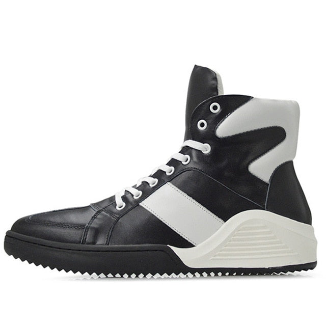 White Black Red High Top Style Men Sneaker