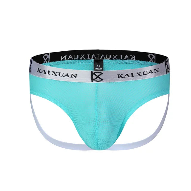 Breathable Solid Mesh Hollow Brief