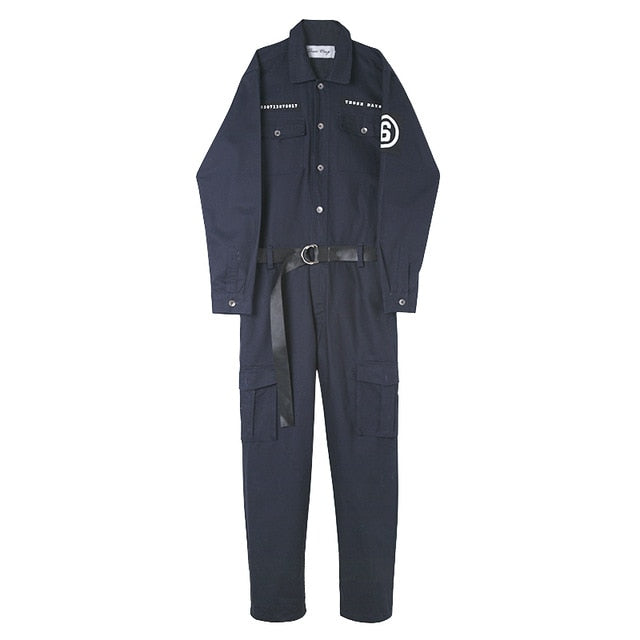 Slim Men Army Worker Style Set Double Pocket Shirt and Pants